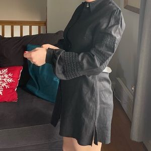 Anne Fontaine Linen Black Shirt Dress